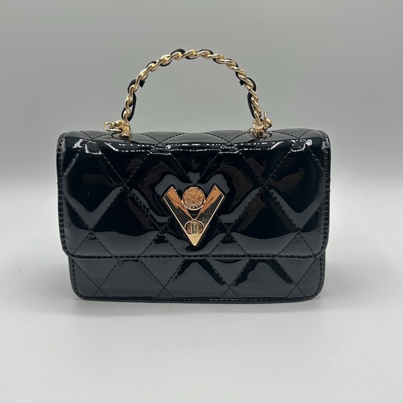 NWT $349 MSRP Valentino Orlandi Black Top Handle Crossbody